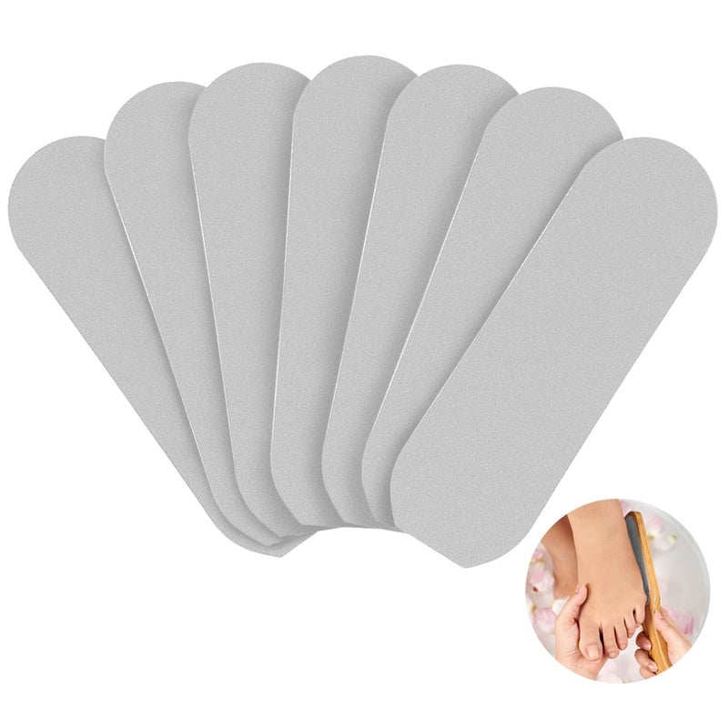 UPIQNG 60pcs Foot File Refills Pedicure Rasp Replacement Pads Self- Adhesive Coarse and Fine Sandpaper Reusable Callus Remover Tool (Grey) - Image 1